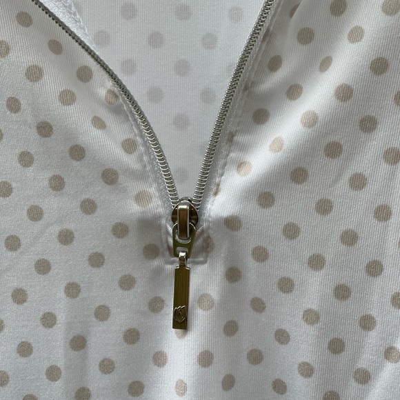 GGBlue Luxe Sport Tops - GGblue Luxe Sport White Long Sleeve Half Zip Golf Workout Shirt Size L